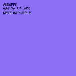 #8B6FF5 - Medium Purple Color Image