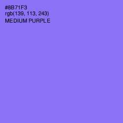#8B71F3 - Medium Purple Color Image