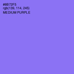 #8B72F5 - Medium Purple Color Image