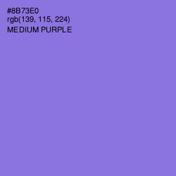 #8B73E0 - Medium Purple Color Image