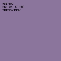 #8B759C - Trendy Pink Color Image