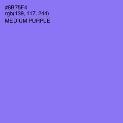 #8B75F4 - Medium Purple Color Image