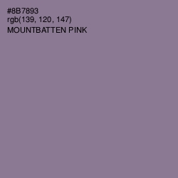 #8B7893 - Mountbatten Pink Color Image