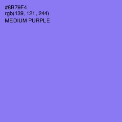 #8B79F4 - Medium Purple Color Image