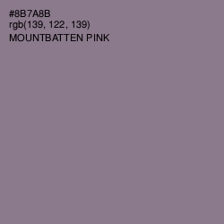 #8B7A8B - Mountbatten Pink Color Image