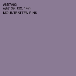 #8B7A93 - Mountbatten Pink Color Image