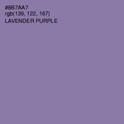 #8B7AA7 - Lavender Purple Color Image