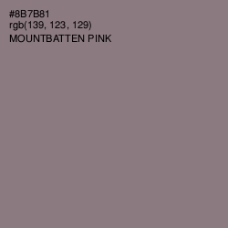 #8B7B81 - Mountbatten Pink Color Image