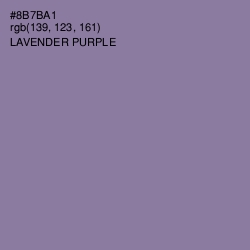 #8B7BA1 - Lavender Purple Color Image