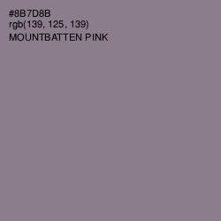 #8B7D8B - Mountbatten Pink Color Image