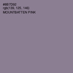 #8B7D92 - Mountbatten Pink Color Image