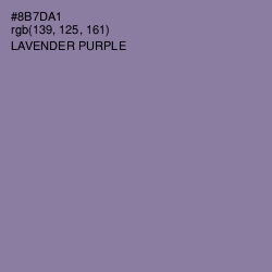 #8B7DA1 - Lavender Purple Color Image