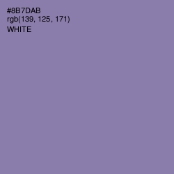 #8B7DAB - Lavender Purple Color Image