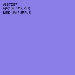 #8B7DE7 - Medium Purple Color Image