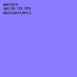 #8B7DFD - Medium Purple Color Image