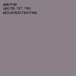 #8B7F88 - Mountbatten Pink Color Image