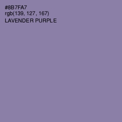 #8B7FA7 - Lavender Purple Color Image