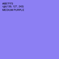 #8B7FF3 - Medium Purple Color Image