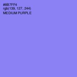 #8B7FF4 - Medium Purple Color Image