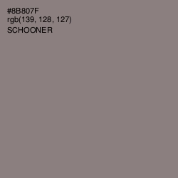 #8B807F - Schooner Color Image