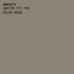 #8B8374 - Olive Haze Color Image