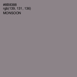 #8B8388 - Monsoon Color Image