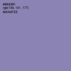 #8B83B1 - Manatee Color Image