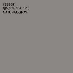 #8B8681 - Natural Gray Color Image