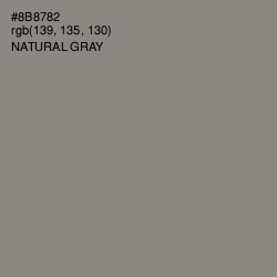 #8B8782 - Natural Gray Color Image