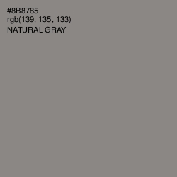 #8B8785 - Natural Gray Color Image