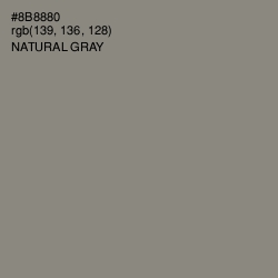 #8B8880 - Natural Gray Color Image