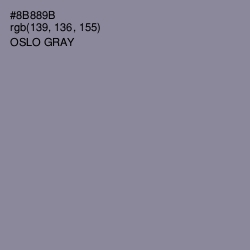 #8B889B - Oslo Gray Color Image