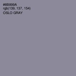 #8B899A - Oslo Gray Color Image