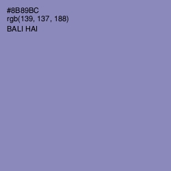 #8B89BC - Bali Hai Color Image