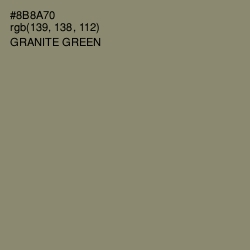 #8B8A70 - Granite Green Color Image