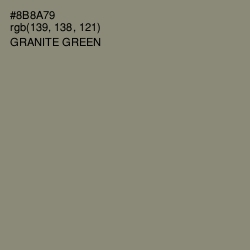 #8B8A79 - Granite Green Color Image