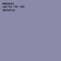 #8B8AA9 - Manatee Color Image