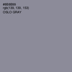 #8B8B99 - Oslo Gray Color Image