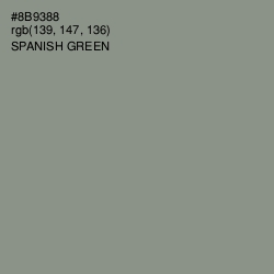 #8B9388 - Spanish Green Color Image