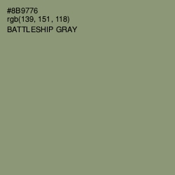 #8B9776 - Battleship Gray Color Image