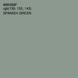 #8B998F - Spanish Green Color Image