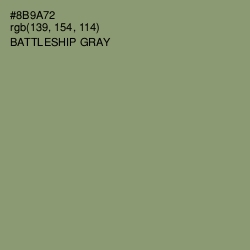 #8B9A72 - Battleship Gray Color Image