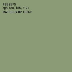 #8B9B75 - Battleship Gray Color Image