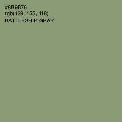 #8B9B76 - Battleship Gray Color Image