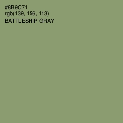 #8B9C71 - Battleship Gray Color Image