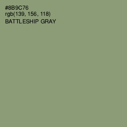 #8B9C76 - Battleship Gray Color Image