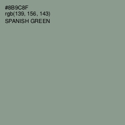 #8B9C8F - Spanish Green Color Image