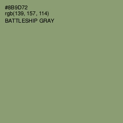 #8B9D72 - Battleship Gray Color Image