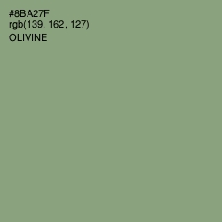 #8BA27F - Olivine Color Image
