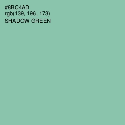 #8BC4AD - Shadow Green Color Image